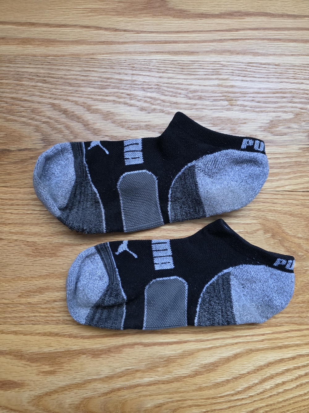 PUMA Black & Gray Low-Cut Athletic Socks WW
